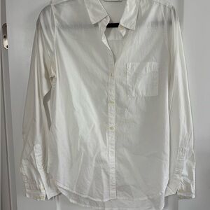 Abercrombie & Fitch White Casual Button Down Shirt